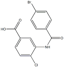 3-[(4-bromobenzene)amido]-4-chlorobenzoic acid Struktur