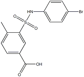 3-[(4-bromophenyl)sulfamoyl]-4-methylbenzoic acid Struktur