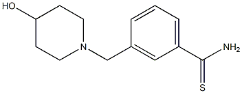 3-[(4-hydroxypiperidin-1-yl)methyl]benzenecarbothioamide Struktur