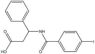 3-[(4-iodophenyl)formamido]-3-phenylpropanoic acid Struktur