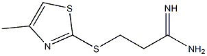 3-[(4-methyl-1,3-thiazol-2-yl)sulfanyl]propanimidamide Struktur