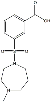 3-[(4-methyl-1,4-diazepane-1-)sulfonyl]benzoic acid Struktur