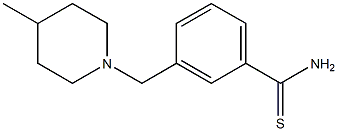 3-[(4-methylpiperidin-1-yl)methyl]benzenecarbothioamide Struktur