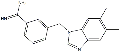 3-[(5,6-dimethyl-1H-benzimidazol-1-yl)methyl]benzenecarboximidamide Struktur