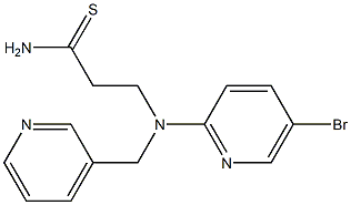 3-[(5-bromopyridin-2-yl)(pyridin-3-ylmethyl)amino]propanethioamide Struktur