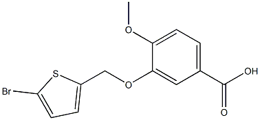 3-[(5-bromothien-2-yl)methoxy]-4-methoxybenzoic acid Struktur