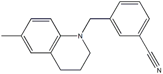 3-[(6-methyl-1,2,3,4-tetrahydroquinolin-1-yl)methyl]benzonitrile Struktur