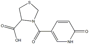 3-[(6-oxo-1,6-dihydropyridin-3-yl)carbonyl]-1,3-thiazolidine-4-carboxylic acid Struktur