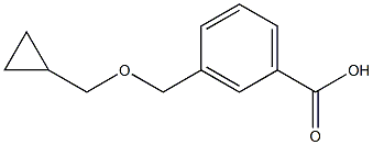 3-[(cyclopropylmethoxy)methyl]benzoic acid Struktur