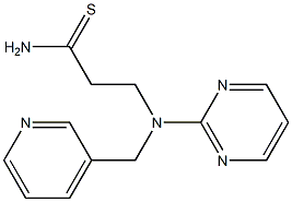 3-[(pyridin-3-ylmethyl)(pyrimidin-2-yl)amino]propanethioamide Struktur