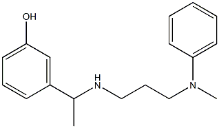 3-[1-({3-[methyl(phenyl)amino]propyl}amino)ethyl]phenol Struktur