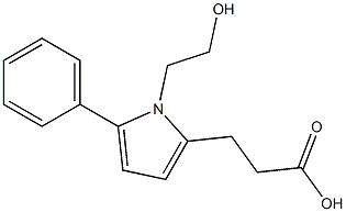 3-[1-(2-hydroxyethyl)-5-phenyl-1H-pyrrol-2-yl]propanoic acid Struktur