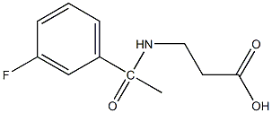 3-[1-(3-fluorophenyl)acetamido]propanoic acid Struktur