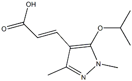 3-[1,3-dimethyl-5-(propan-2-yloxy)-1H-pyrazol-4-yl]prop-2-enoic acid Struktur