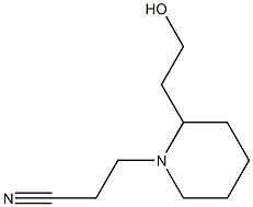 3-[2-(2-hydroxyethyl)piperidin-1-yl]propanenitrile Struktur