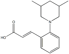 3-[2-(3,5-dimethylpiperidin-1-yl)phenyl]prop-2-enoic acid Struktur