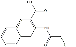 3-[2-(methylsulfanyl)acetamido]naphthalene-2-carboxylic acid Struktur