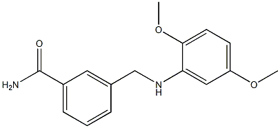 3-{[(2,5-dimethoxyphenyl)amino]methyl}benzamide Struktur