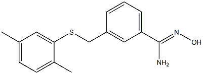 3-{[(2,5-dimethylphenyl)sulfanyl]methyl}-N'-hydroxybenzene-1-carboximidamide Struktur