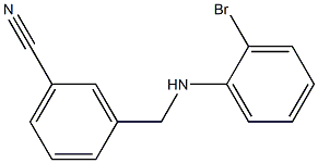 3-{[(2-bromophenyl)amino]methyl}benzonitrile Struktur