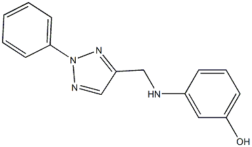 3-{[(2-phenyl-2H-1,2,3-triazol-4-yl)methyl]amino}phenol Struktur