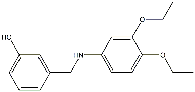 3-{[(3,4-diethoxyphenyl)amino]methyl}phenol Struktur