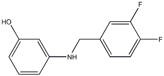 3-{[(3,4-difluorophenyl)methyl]amino}phenol Struktur