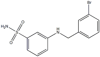 3-{[(3-bromophenyl)methyl]amino}benzene-1-sulfonamide Struktur