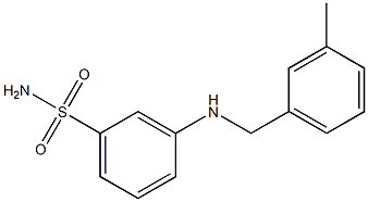 3-{[(3-methylphenyl)methyl]amino}benzene-1-sulfonamide Struktur