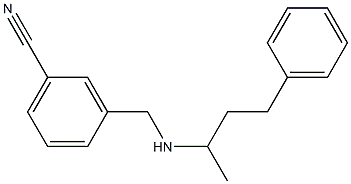 3-{[(4-phenylbutan-2-yl)amino]methyl}benzonitrile Struktur