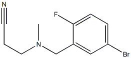 3-{[(5-bromo-2-fluorophenyl)methyl](methyl)amino}propanenitrile Struktur