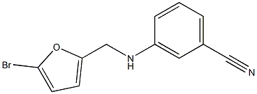 3-{[(5-bromofuran-2-yl)methyl]amino}benzonitrile Struktur