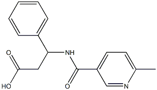 3-{[(6-methylpyridin-3-yl)carbonyl]amino}-3-phenylpropanoic acid Struktur