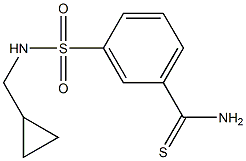 3-{[(cyclopropylmethyl)amino]sulfonyl}benzenecarbothioamide Struktur