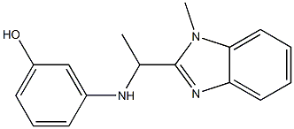 3-{[1-(1-methyl-1H-1,3-benzodiazol-2-yl)ethyl]amino}phenol Struktur