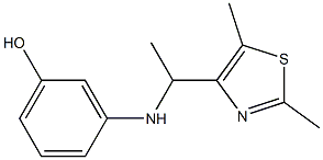 3-{[1-(2,5-dimethyl-1,3-thiazol-4-yl)ethyl]amino}phenol Struktur