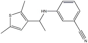 3-{[1-(2,5-dimethylthiophen-3-yl)ethyl]amino}benzonitrile Struktur