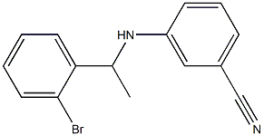 3-{[1-(2-bromophenyl)ethyl]amino}benzonitrile Struktur