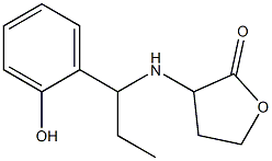 3-{[1-(2-hydroxyphenyl)propyl]amino}oxolan-2-one Struktur