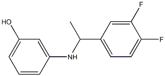 3-{[1-(3,4-difluorophenyl)ethyl]amino}phenol Struktur