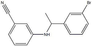 3-{[1-(3-bromophenyl)ethyl]amino}benzonitrile Struktur