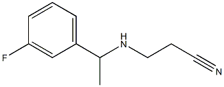 3-{[1-(3-fluorophenyl)ethyl]amino}propanenitrile Struktur