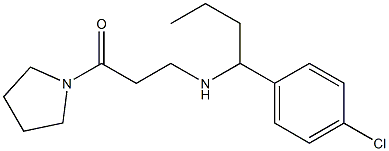 3-{[1-(4-chlorophenyl)butyl]amino}-1-(pyrrolidin-1-yl)propan-1-one Struktur