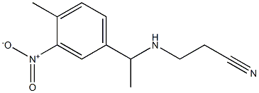 3-{[1-(4-methyl-3-nitrophenyl)ethyl]amino}propanenitrile Struktur