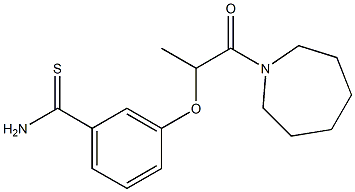 3-{[1-(azepan-1-yl)-1-oxopropan-2-yl]oxy}benzene-1-carbothioamide Struktur