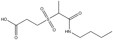 3-{[1-(butylcarbamoyl)ethane]sulfonyl}propanoic acid Struktur