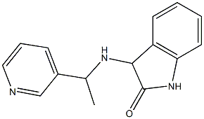 3-{[1-(pyridin-3-yl)ethyl]amino}-2,3-dihydro-1H-indol-2-one Struktur