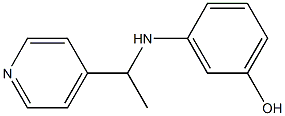 3-{[1-(pyridin-4-yl)ethyl]amino}phenol Struktur