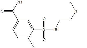 3-{[2-(dimethylamino)ethyl]sulfamoyl}-4-methylbenzoic acid Struktur