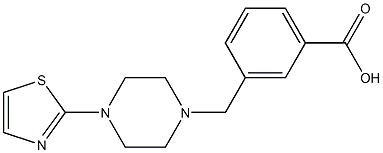 3-{[4-(1,3-thiazol-2-yl)piperazin-1-yl]methyl}benzoic acid Struktur